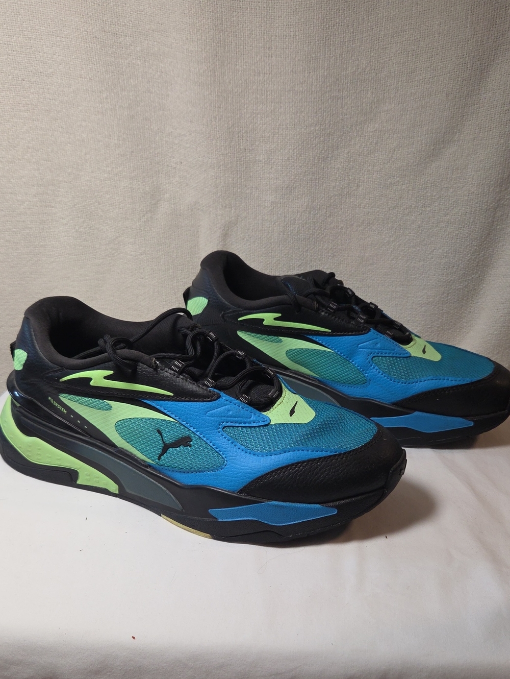 Puma Blue & Lime Green Men’s Running Sneakers Size 11